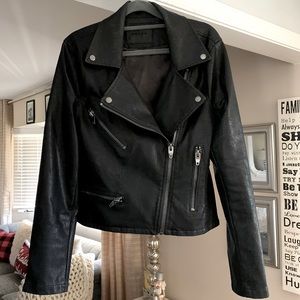 BLANK NYC faux leather moto jacket sz.M